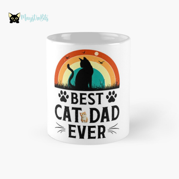 Start your day with a smile and a sip from the "Best Cat Dad Ever" coffee mug, designed to celebrate the special bond between cat dads and their furry companions. This mug is perfect for enjoying your favorite beverage while proudly showcasing your feline love and fatherhood. An ideal gift for Father’s Day or any occasion, this mug adds a touch of warmth and joy to your morning routine.