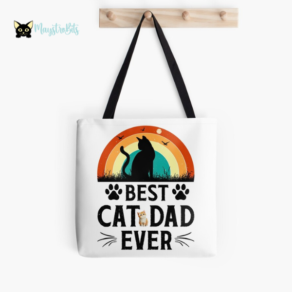 Carry your essentials in style with the "Best Cat Dad Ever" tote bag, a perfect blend of practicality and love for all cat-loving fathers. This spacious and durable tote is ideal for everyday use, celebrating the unique bond between a dad and his feline friends. Whether for Father's Day or just because, this tote bag is the perfect gift to showcase feline love and fatherhood on the go.