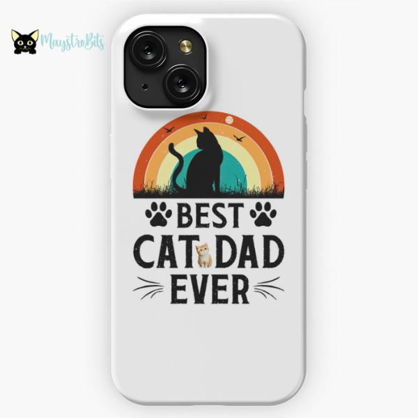 Protect your iPhone in style with the "Best Cat Dad Ever" case, designed for the proud cat-loving dad. This sleek and durable case celebrates the special bond between fatherhood and feline companionship. Perfect for Father's Day or any occasion, it’s the ideal accessory for cat dads who want to show off their love for their furry friends while keeping their phone safe.