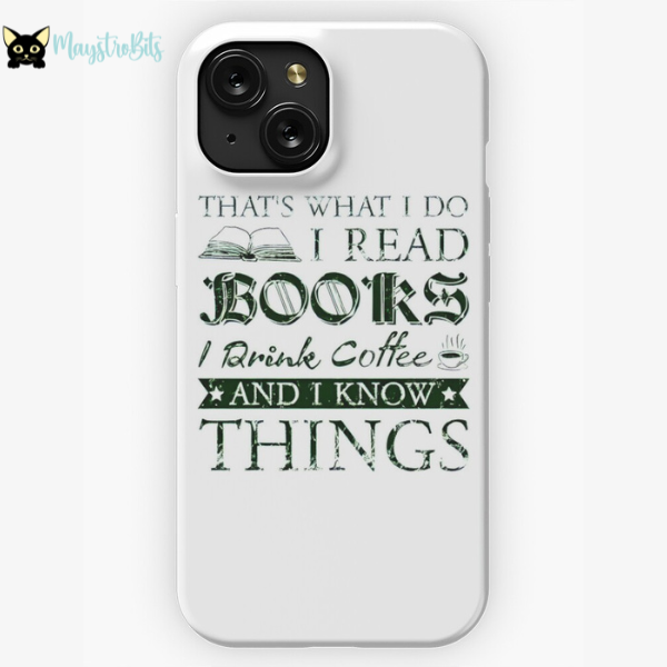 Protect your phone in literary style with the "That's What I Do: I Read Books, I Drink Coffee" iPhone Case. Designed for book lovers who cherish both their reads and their coffee, this case combines functionality with a love for literature. Perfect for readers on the go, this iPhone case is a great way to showcase your passion while keeping your device safe. Ideal for students, librarians, and coffee enthusiasts alike.